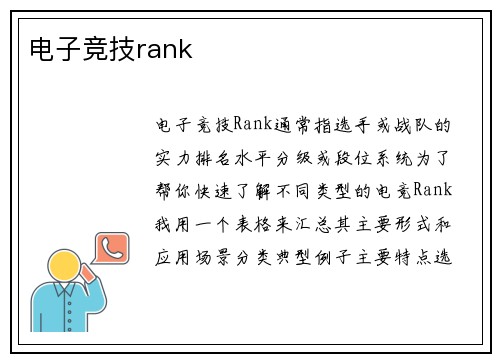 电子竞技rank